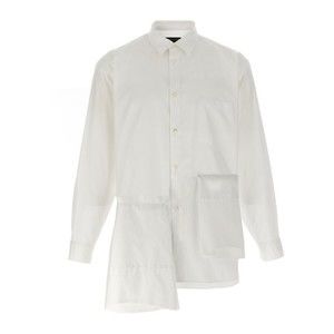 Comme Des Garçons Cotton Poplin Shirt With Asymmetrical Front Inserts - NWT